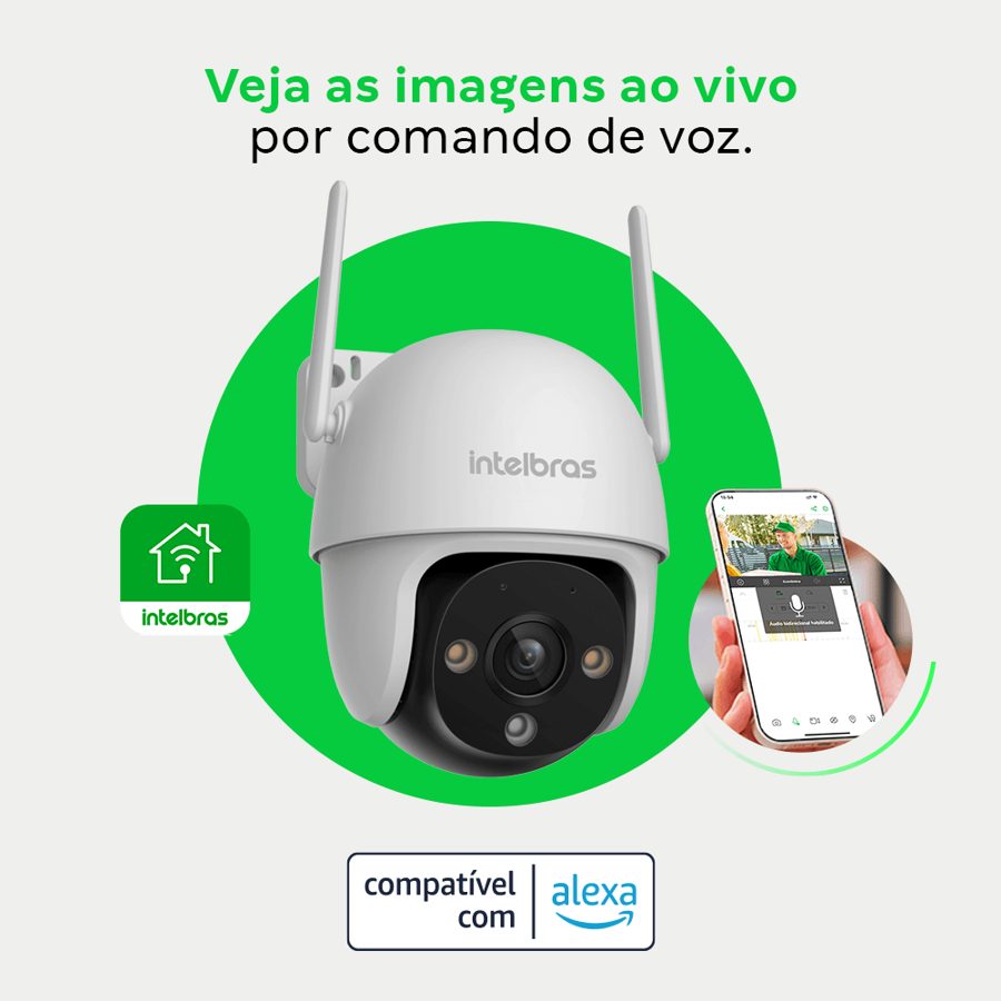Câmera iM7S com selo compatível com Alexa