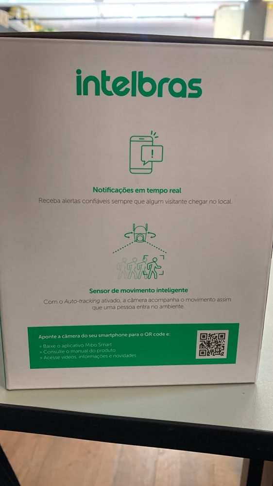 Lateral da caixa da iM7S com notificações e sensor de movimento