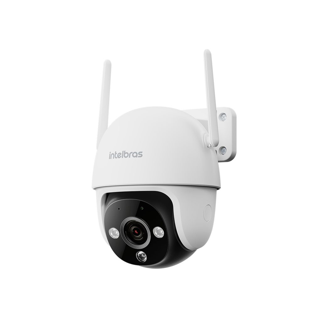 Câmera iM7S vista de lado, com as antenas